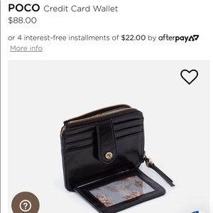 Hobo international Poco credit card wallet black